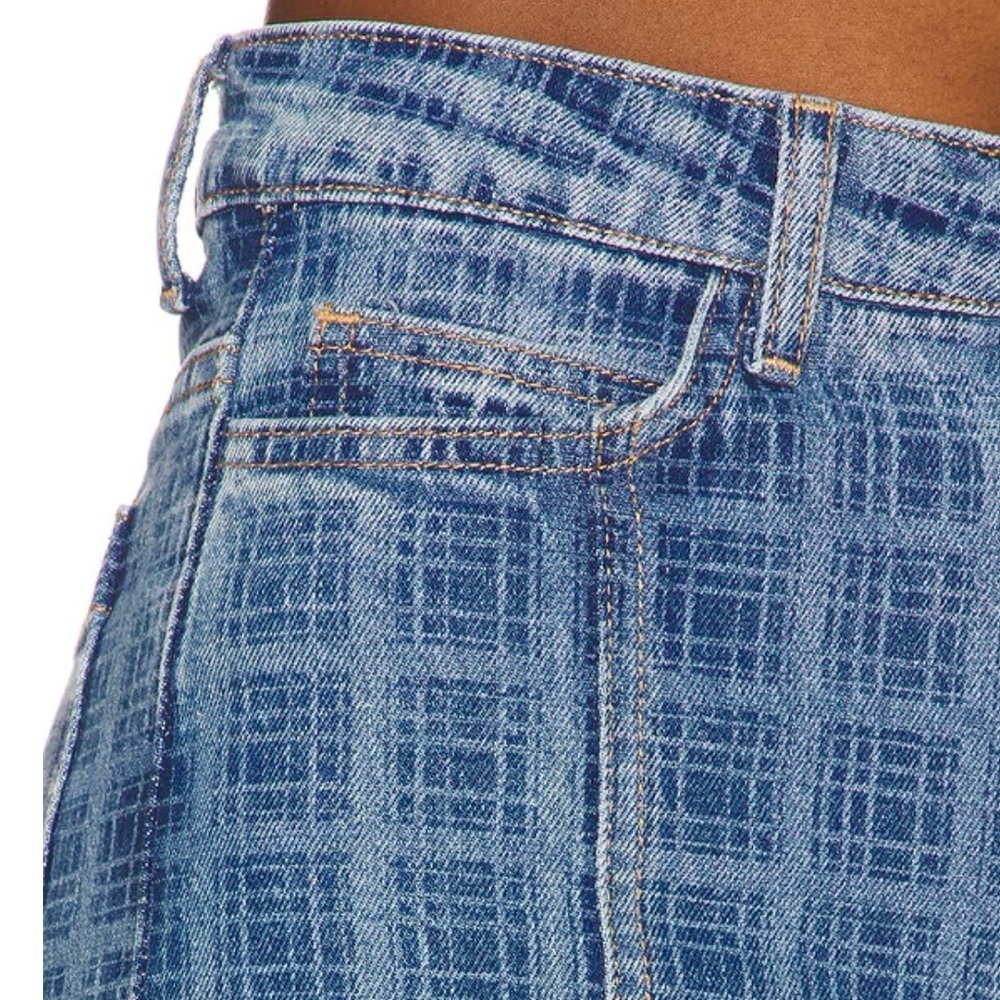 Damson Madder Tovie Mid Rise Straight Leg Laser Check Jeans Sz. 4 - Picture 3 of 16